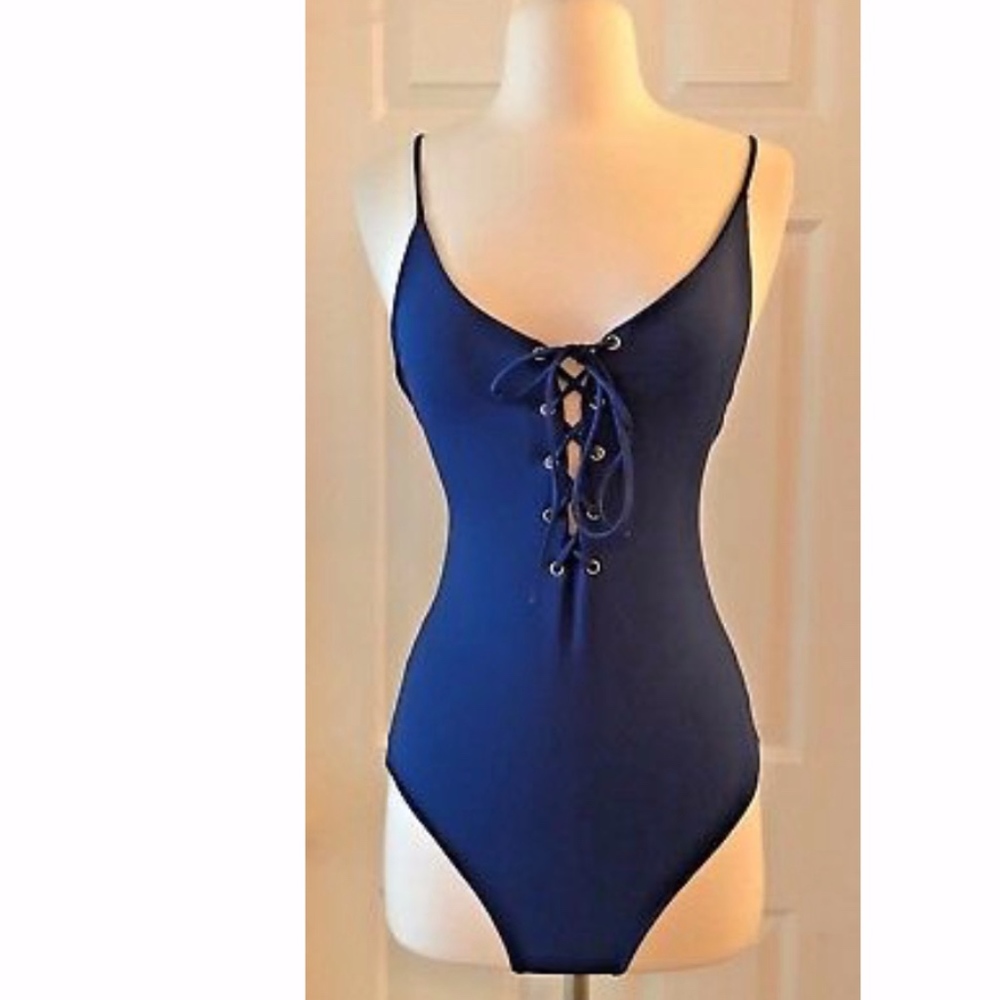 MADEWELL TAVIK MONAHAN LACE-UP ONE-PIECE SWIMSUITE